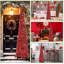 Arbre de Noël artificiel 5 pi, arbre de Noël guirlande rouge, décoration de Noël pliable pour le bureau à domicile, assemblage et rangement faciles