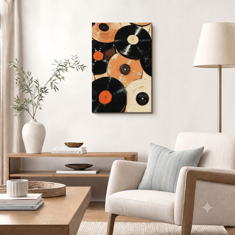 Peinture sur toile de style vintage en vinyle, 08 * 12 pouces (20 * 30 * 2cm)