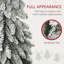 Arbre de Noël artificiel de 7 pi avec 7 536 branches, 350 lumières DEL blanches ou colorées, forme Downswept-118034187