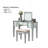 Transitional Style 1Pc Vanity W/ Stool Set Core Design Storage Drawers Central Mirror Padded Stool Silver Finish Bedroom Furniture-1673634923