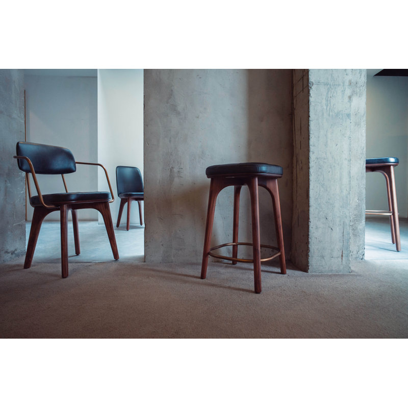 Utility Upholstered Dining Chair, Black Oak, Omega Ice