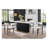 69-Inch Rectangular Faux Marble Dining Table with Wave Metal Base