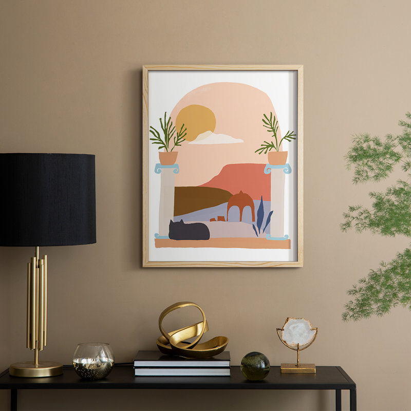 Paper Scene IV Framed Print - Solid Wood, 30" H x 24" W