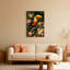 Ensemble de 1 tableau sur toile représentant un toucan et des fleurs-736674192