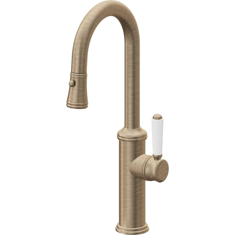 Davoli Kitchen Faucet, Polished Brass