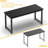 Computer Desk 63 Inch Large Office Desk Writing Study Table For Home Office Desk Workstation Wide Metal Sturdy Frame Thicker Steel Legs, Black