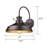 Motion Sensor Farmhouse Wall Sconce – Oil Rubbed Bronze Outdoor Barn Light, Exterior Wall Fixture, 2-Pack-531562522