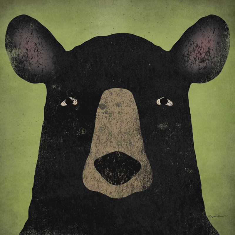 L'ours noir, H 12 po x l 12 po x P 1,25 po