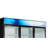 78 in. 53 cu. ft. 3 Door Commercial Refrigerator in Black Steel with Glass Door