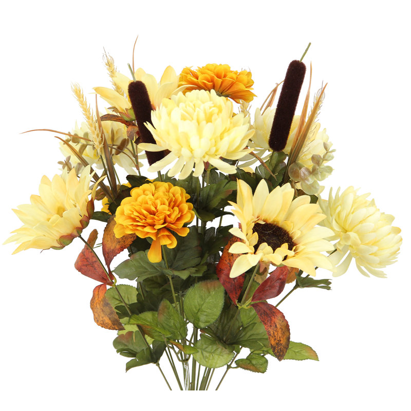 Arrangement de fleurs mixtes, Beurre / or