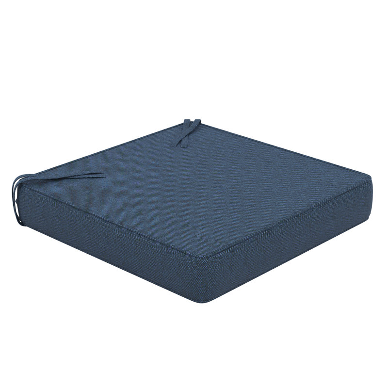 Wayfair Custom Outdoor Dining Chair Cushion With Sunbrella Fabric, 18" W x 18" D, Echo Midnight Sunbrella®