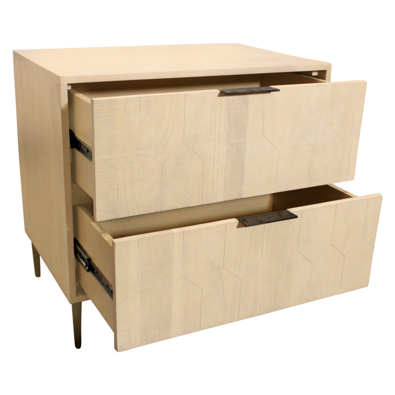 Table de chevet 2 tiroirs Hockman