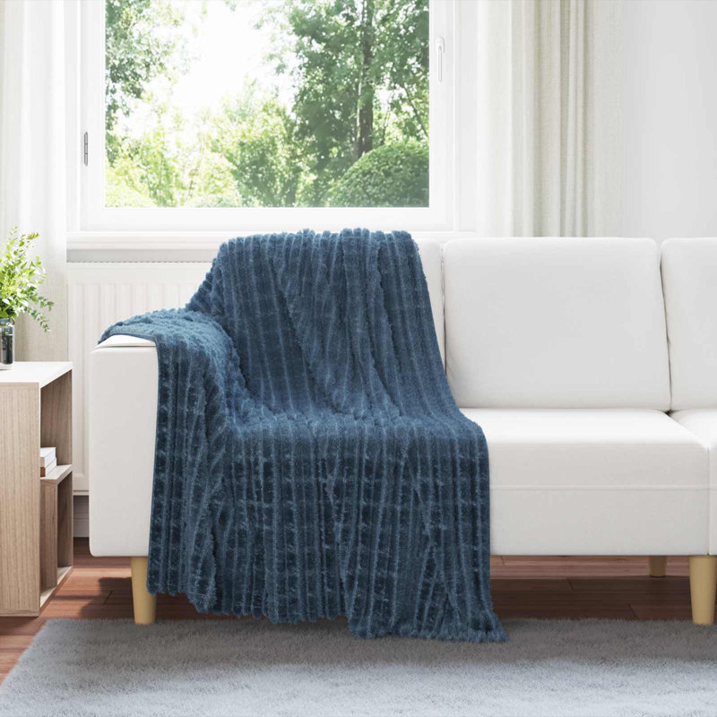 5.2-31 Throw Blanket, Navy Blue, 150cm x 130cm