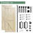 Paneled Solid Wood Unfinished Double Barn Doors with Installation Hardware Kit-109102712