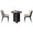 29.92" Modern Round Black Dining Table Set with 2 Chairs for Kitchen, Bar, Living Room, Small Space-374086767-374086746