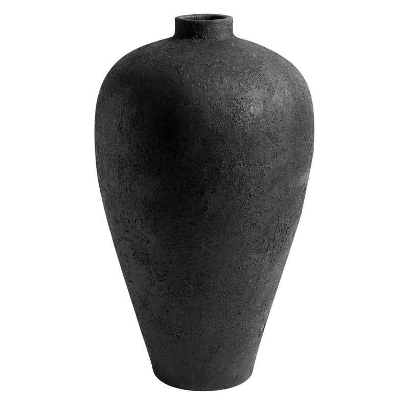 Vase Carino, H 31,5 po x l 17,72 po x P 17,72 po, Gris foncé