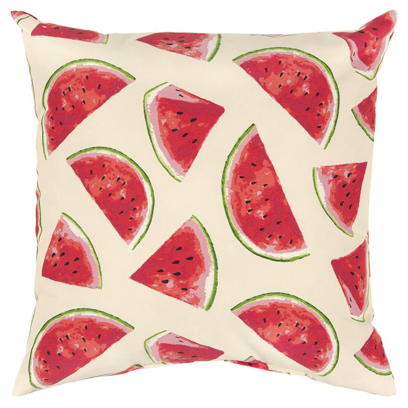Coussin Watermelon, Rouge et beige