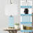 22" Modern Blue Ceramic Table Lamp with USB and Type-C Charging for Bedroom, Nightstand and Living Room-28293525