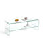 Table d'appoint de cuisine en verre transparent - ajoute de la fonctionnalité à un bureau de présentation transparent polyvalent avec tiroirs verrouillables pour sécuriser vos articles