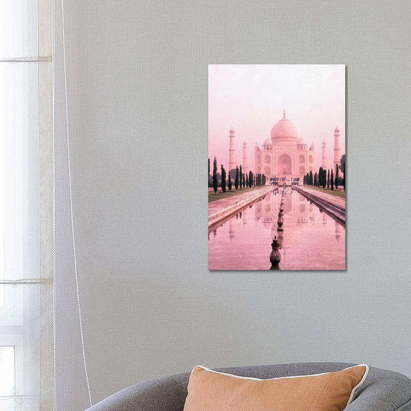 Taj Mahal In Pink Light by Danita Delimont - Print on Canvas, Wrapped Canvas, 66.04cm H x 45.72cm W x 1.91cm D