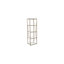 4 Shelf Cross Brace Glass Bookcase
