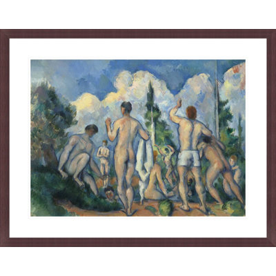 «Baigneurs» par Paul Cézanne, impression giclée encadrée