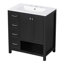 Meuble-lavabo moderne avec lavabo en céramique et grand rangement-1350074700