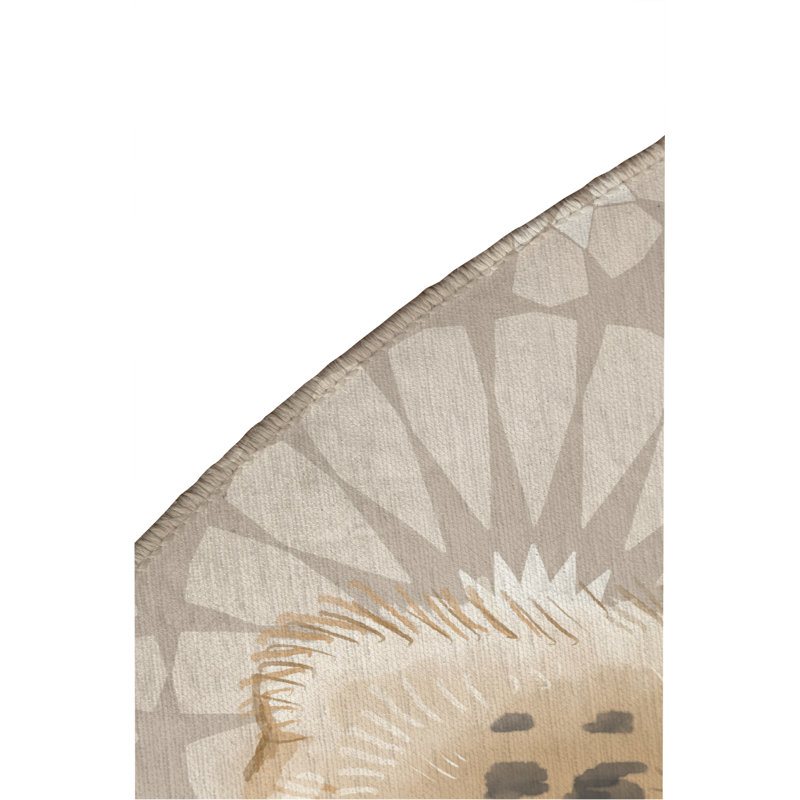 Lil Lying Leopard Tile Kids Play Mat, Taupe