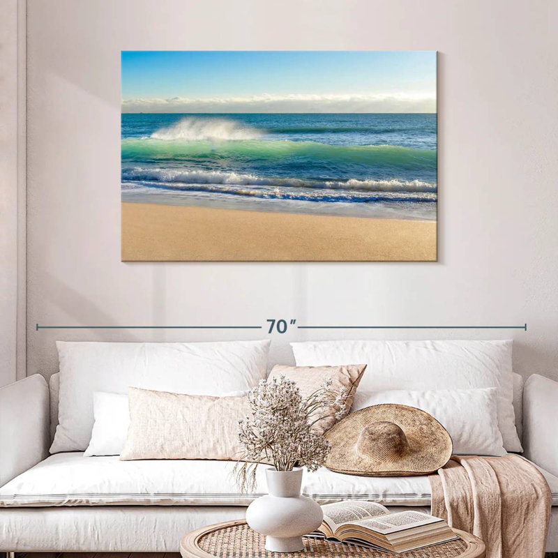 Ravi, la vague à la plage, Miami, Floride, H 30 po x l 45 po