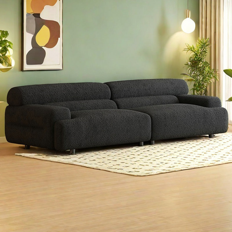 CanapÃ© franÃ§ais, H 28,34 po x l 110,23 po x P 37,4 po, 4, Noir, noir, noir, noir