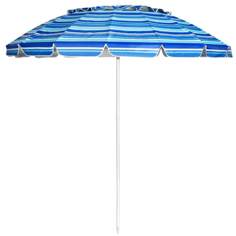 Parasol d'extérieur inclinable de sable 8 pi avec sac de transport Astolfo, Marine