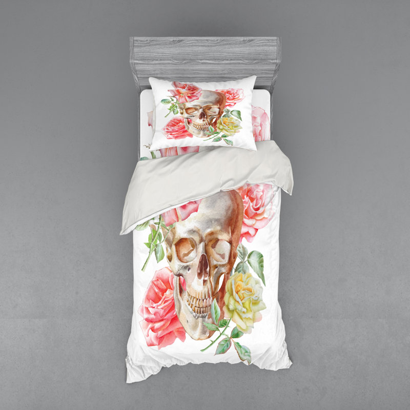 Ensemble de housse de couette en microfibre rose, Housse de couette simple + 6 pièces supplémentai