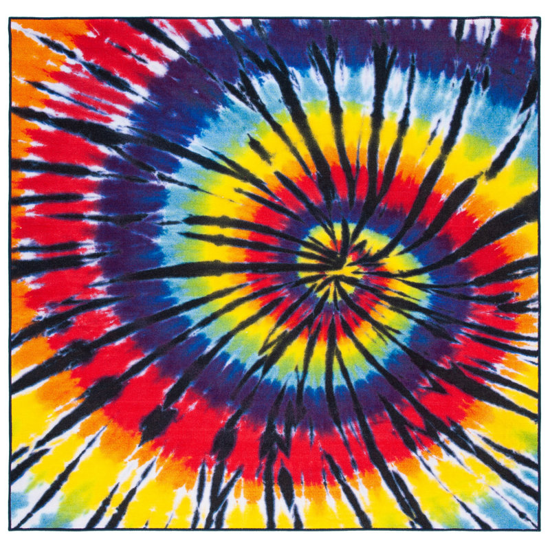 Dean Performance Machine Washable Abstract Rug, Square 6'7"