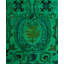 Overdyed Hand-Knotted Wool Modern-Contemporary Green Area Rug 9' 10" x 14' 10"