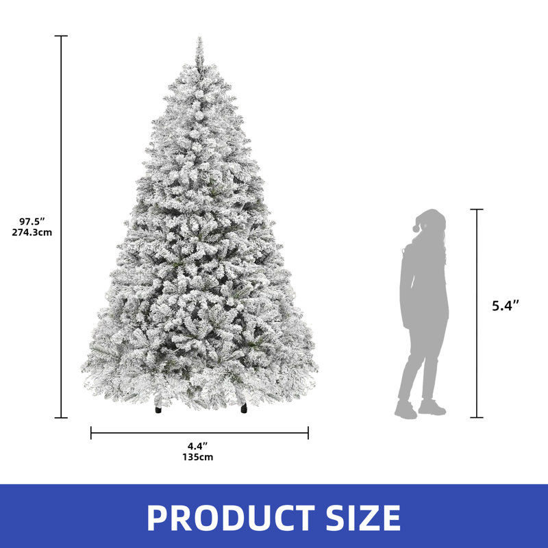 Arbre de Noël enneigé 9 pi, H 9 pi