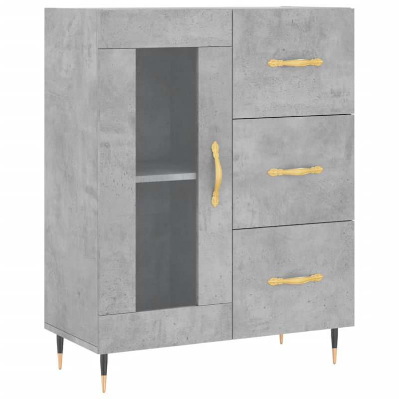 Roulston 1 - Door Rectangle Accent Cabinet, Concrete Grey