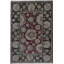 Manchuria Wool Oriental Area Rug in Wine/Black