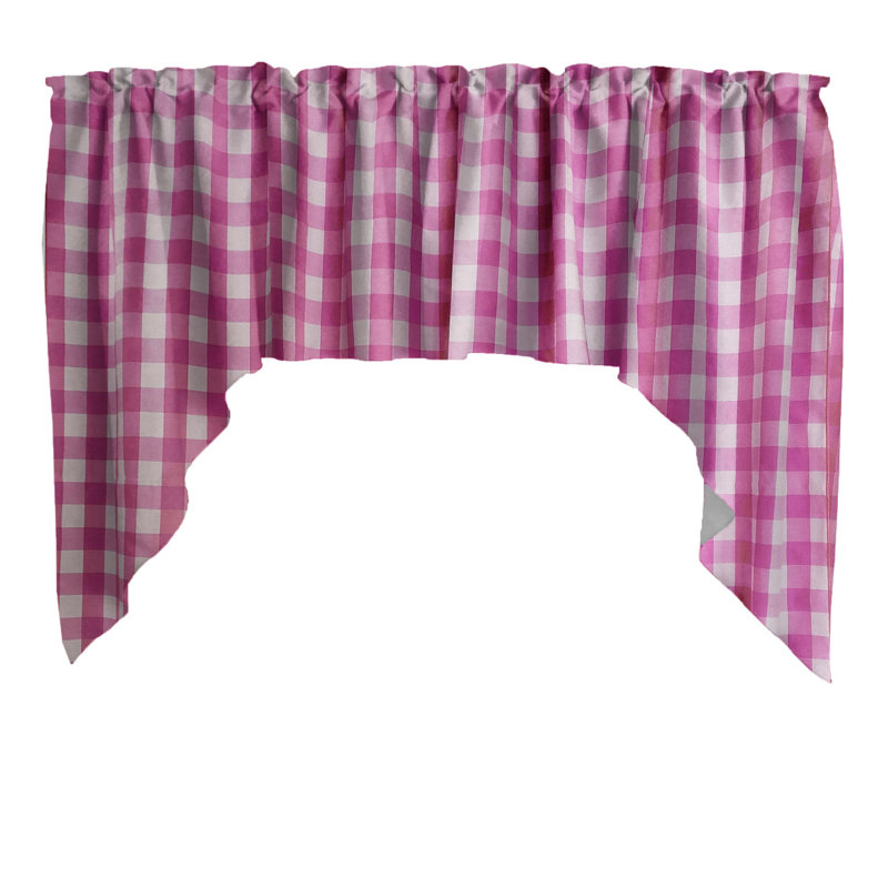 Cantonnière Gingham, Fuchsia