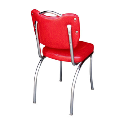 Retro Home Upholstered Handle Back Dining Chair