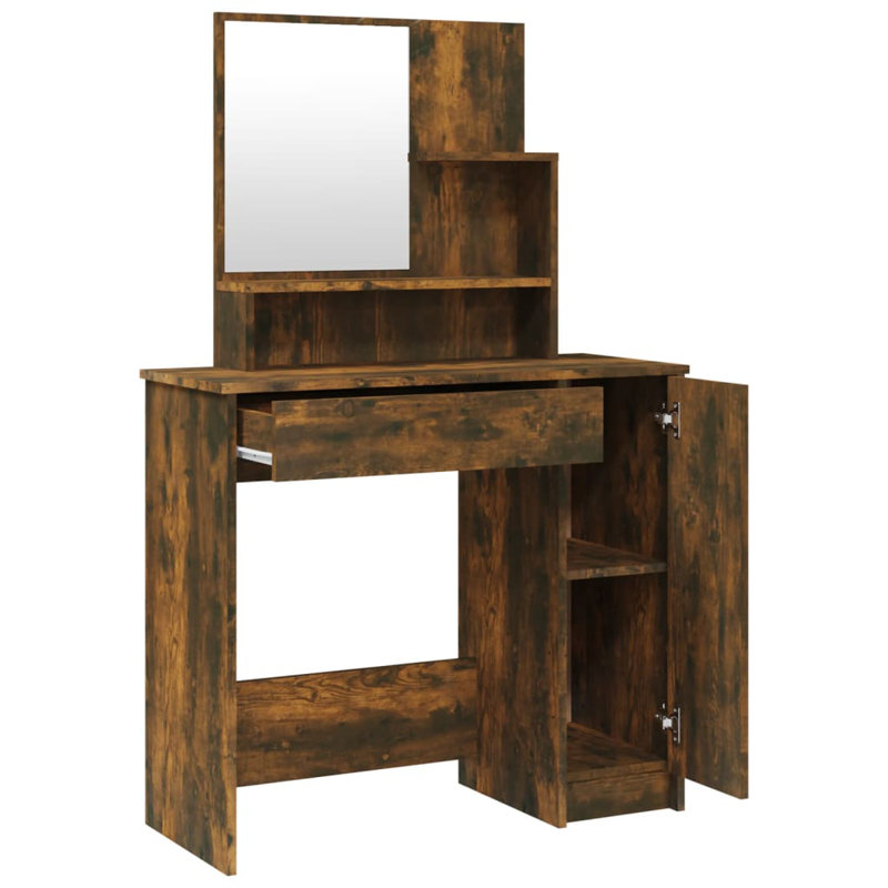 Libaan Dressing Table with Mirror, Sonoma Oak