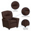 Contemporary Kids Recliner with Cup Holder-1550057905