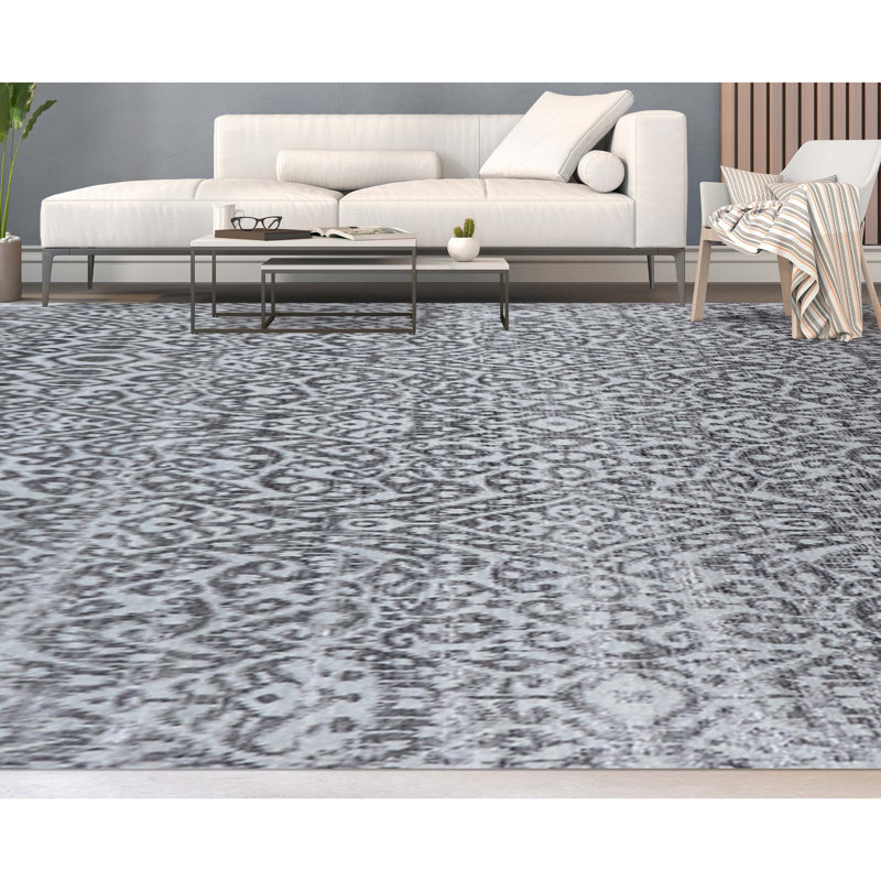 Ikat Area Rug, Rectangle 8' x 10'