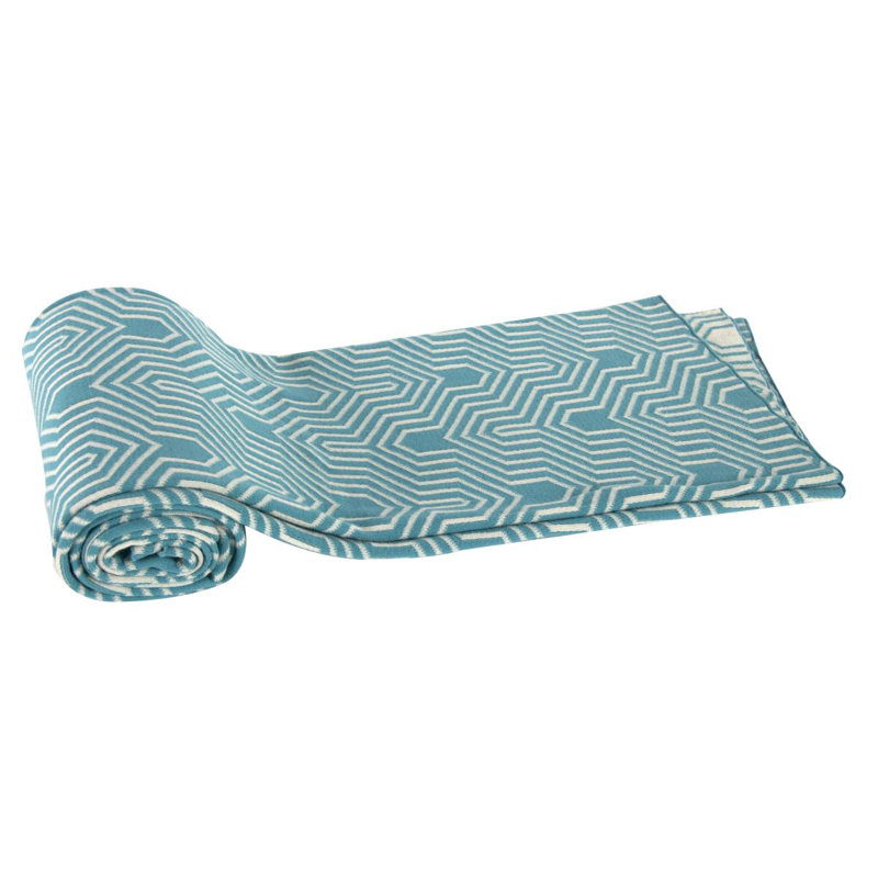 Sigismund Plain Weave / Muslin Throw Blanket, Turquoise