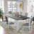 Rustic And Functional 7-Piece Extendable Dining Table Set With Removable Leaf, Upholstered Chairs, And Built-In Drawers For Family Gatherings And Entertaining-1682325293-1682325290-1682325271