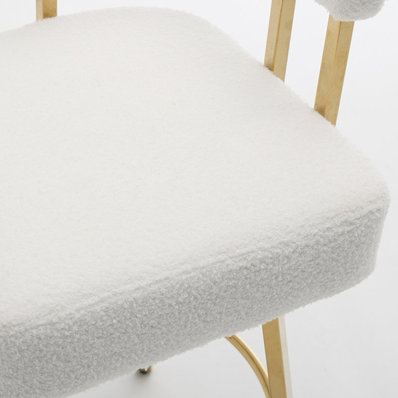 Tabouret de comptoir rembourré (ensemble de 2), Blanc