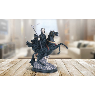 Figurine cheval noir 12 "H Santa Muerte
