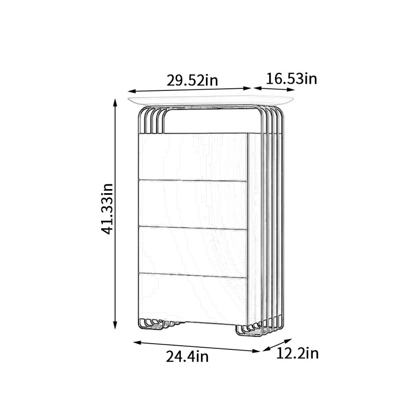 High-end Design Practical 4-drawer Cabinet