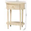 Table de bout bali & pari Liba - Table d'appoint à 1 tiroir avec détails festonnés et tablette ouverte pour le couloir, le vestibule et le salon