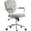 Fauteuil de bureau gris avec rembourrage haut et mobilité élégante