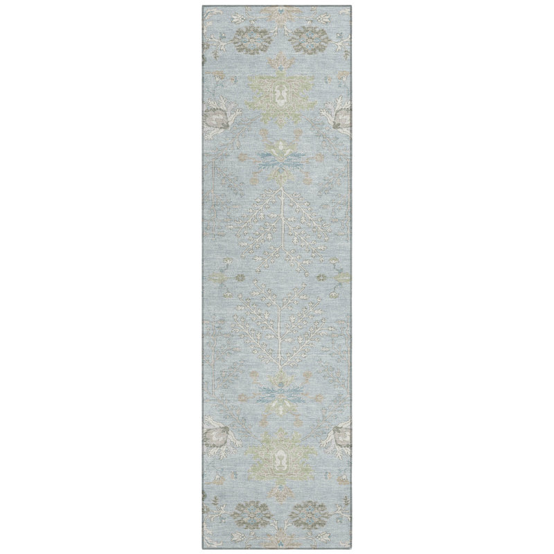 Machine Washable Indoor/Outdoor Chantille ACN2676 Global Rug, Sky, 2'3" x 7'6" Runner